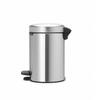Cubo de pedal de acero inoxidable Brabantia, 3 litros, cierre silencioso